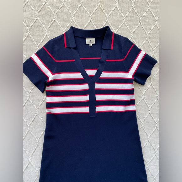 TUCKERNUCK Navy and White Wright Polo Dress size M - Picture 4 of 12